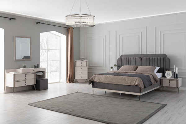 Bedroom Complete e Suite Bed 2x Bedside tables Furniture Luxury 7 pieces