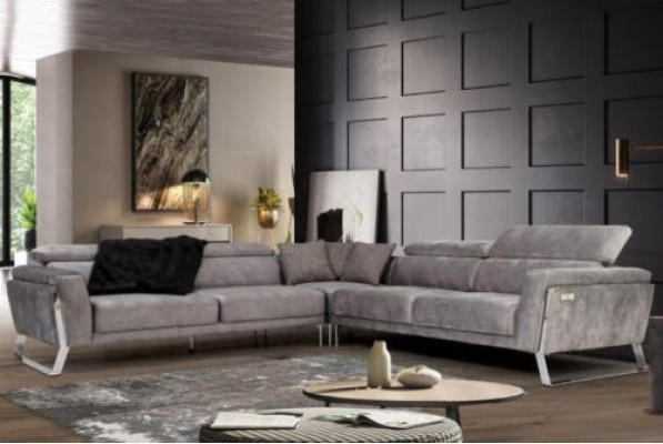 Gray Living room Corner sofa L-shape Couch Large fabric sofa Luxury Furniture new