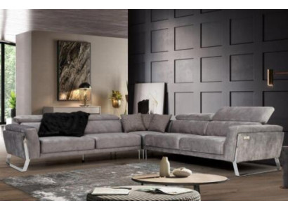 Gray Living room Corner sofa L-shape Couch Large fabric sofa Luxury Furniture new