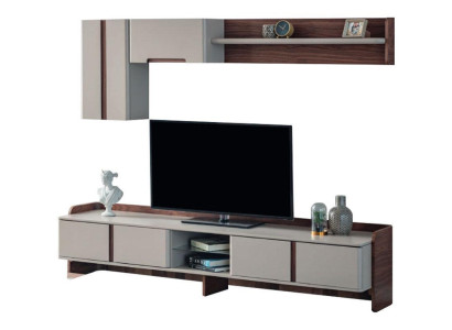 White Living room Wall unit Luxurious Furniture TV cabinet Lowboard Shelves Sideboard