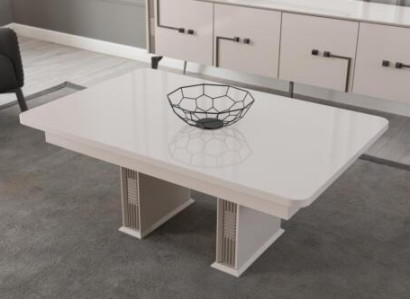 White Coffee table Living room Wooden tables Luxury Furniture Designer Tables