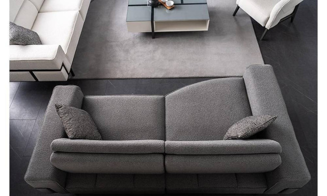 Modern Gray Upholstery Three Seater Comfort able Living room Couch 3-Seater