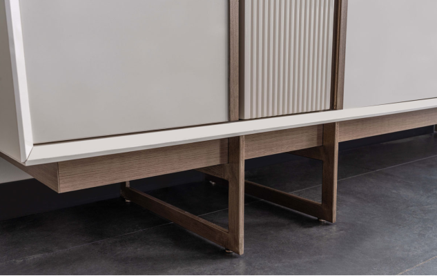 Stylish wall unit designer TV lowboard modern shelves robust furniture