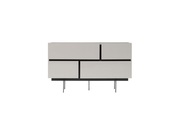 Stylish Bedroom Sideboard Designer Wood Chest of drawers Mirror 2-piece set