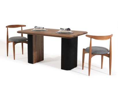 Dining room Suite Dining set Dining table Chairs 5pcs Brown Classic