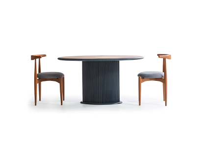 Dining set Complete e Dining room Dining table Chairs 5pcs Brown Classic