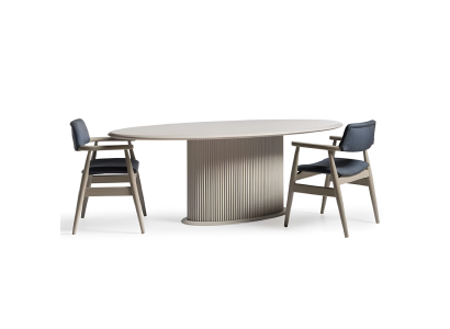 Luxury Dining set Complete e Dining room Dining table Chairs 7 pieces Beige dining area