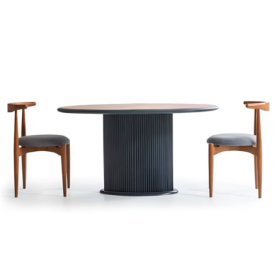 Modern Dining set Complete e Dining room Dining table Chairs 3pcs Brown