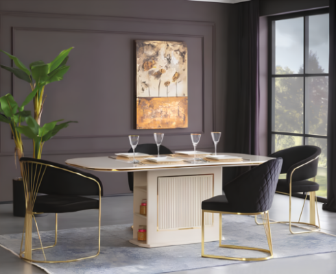 Dining corner luxury dining set complete e dining room dining table chairs 7 pieces beige