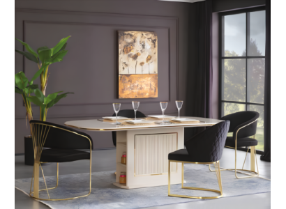 Dining corner luxury dining set complete e dining room dining table chairs 7 pieces beige