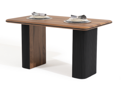 Wooden table Dining room table Dining table 140 cm Table Wood Brown Dining room