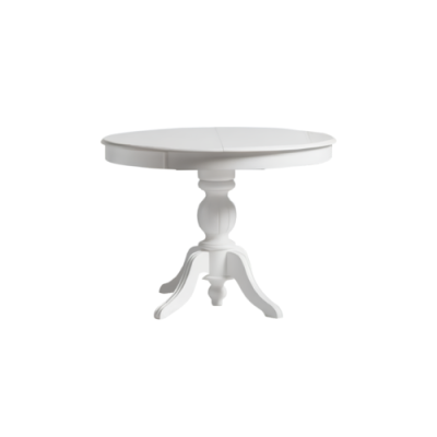 Round Dining table Extendable Dining room table Wooden table Table White