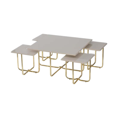 Complete e Tables Side tables Sofa tables 5-piece Coffee tables Beige