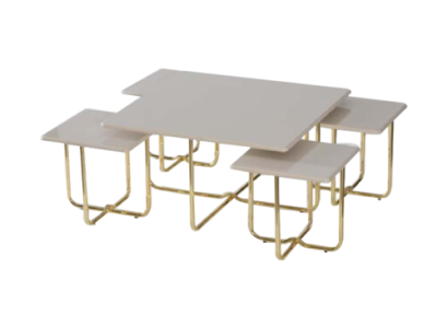 Complete e Tables Side tables Sofa tables 5-piece Coffee tables Beige