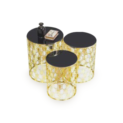 Group Side tables Coffee table e Sofa tables 3-piece Coffee tables Gold