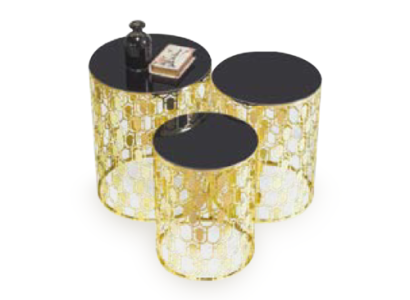 Group Side tables Coffee table e Sofa tables 3-piece Coffee tables Gold