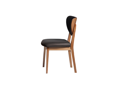 Suite Wooden Chairs Kitchen chairs Dining chairs Fabric 2pcs Brown Wood