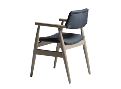 Kitchen chairs Dining chairs Wooden chairs set 2 pieces gray upholstered chairs