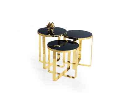 Group Side tables Coffee table e Sofa tables 3-piece Coffee tables Gold