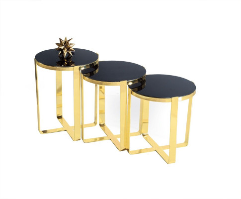 Group Side tables Coffee table e Sofa tables 3-piece Coffee tables Gold