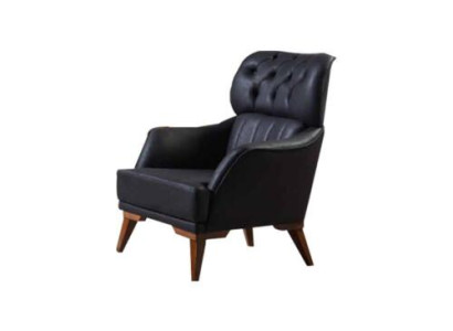 Black Chesterfield Armchair Luxurious Single Seater Living room 1-Seater