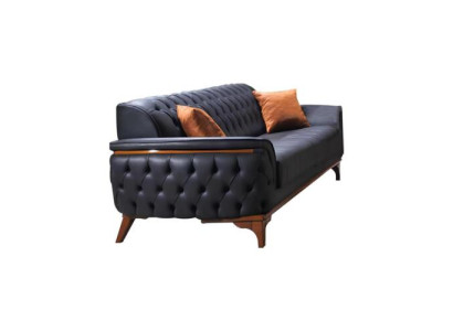 Luxurious Blue e Chesterfield Couch Modern 3-Seater Luxury Seat Furniture