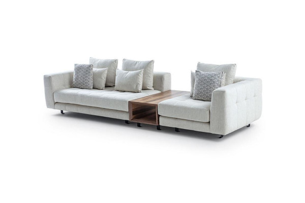 White Four Seater Modern Upholstered Sofas Living room Designer Couch new