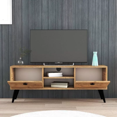 Brown Living room TV lowboard sideboard TV cabinet modern design rectangle shape