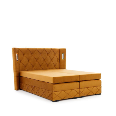 Brown exclusive s Chesterfield Bed Upholstery Bedside tables Designer Furniture