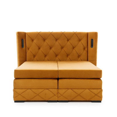 Brown exclusive s Chesterfield Bed Upholstery Bedside tables Designer Furniture