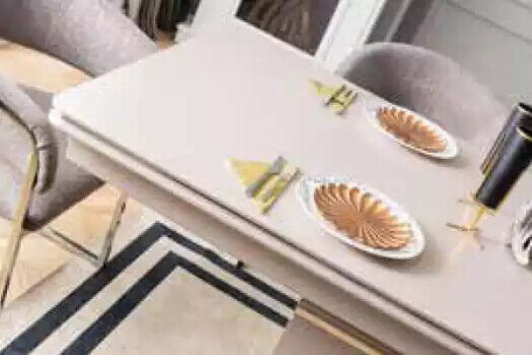 Set Group Table 6x Chairs Dining room Wooden table Dining room Design new