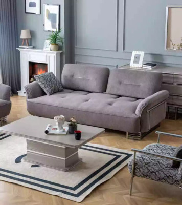 Sofa 3 Seater Textile Living room Design Modern new Luxury White gray
