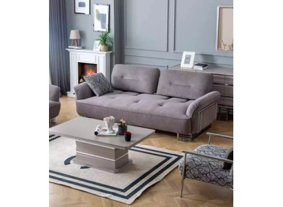 Sofa 3 Seater Textile Living room Design Modern new Luxury White gray