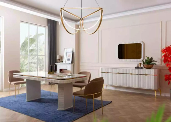 Sideboard Mirror Design Furniture Console Wood Living room Designer