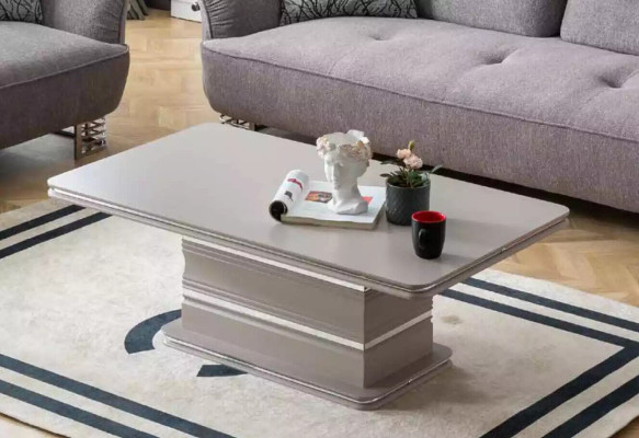 Coffee table new Living room table Side table Sofa table beige Wood