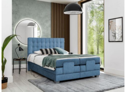 Blue Bed Bedroom Double bed Furnishings Upholstered bed Modern Furnishings