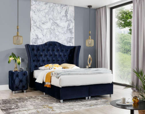 Set Bedroom Bed 2x Bedside tables 3pcs.Luxury Furnishings Complete Design