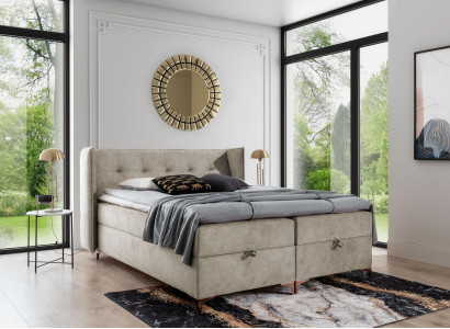 Furnishings Bedroom Upholstered bed Luxury box spring bed double design furniture