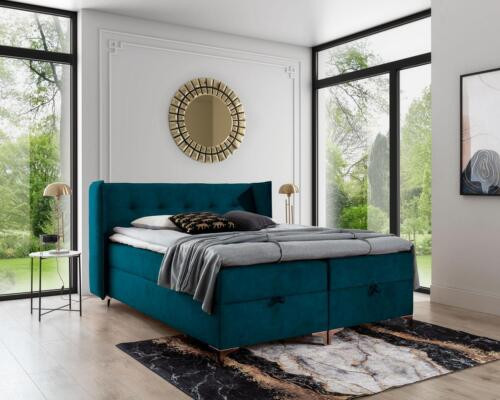 Bedroom Modern Upholstered bed Design Luxury Bed Double Beds Wood Furnishings