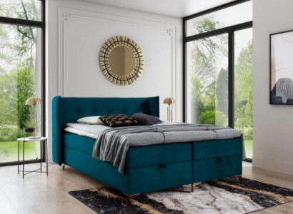 Bedroom Modern Upholstered bed Design Luxury Bed Double Beds Wood Furnishings
