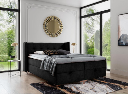 Bedroom Designer Furniture Double bed Wood Upholstered furniture Luxury box spring bed