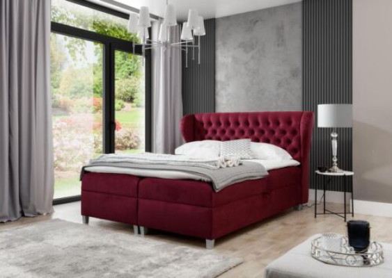 Luxury box spring bed double beds wood furnishings upholstered bed modern design