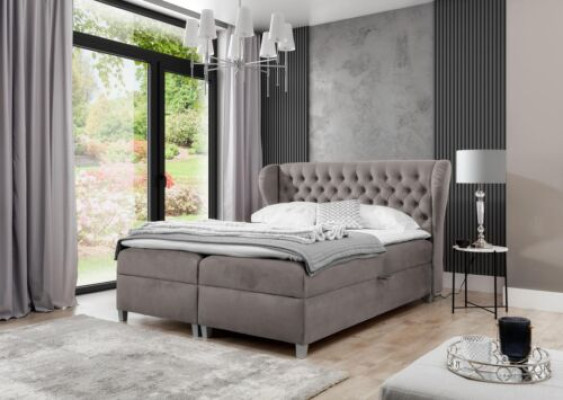 Chesterfield Box Spring Bed Luxury Bedroom Furnishings Modern Upholstered bed