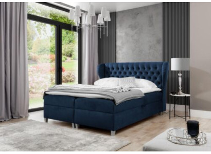 Luxury box spring bed Bedroom Bed Upholstered bed Modern 160x200cm Wood