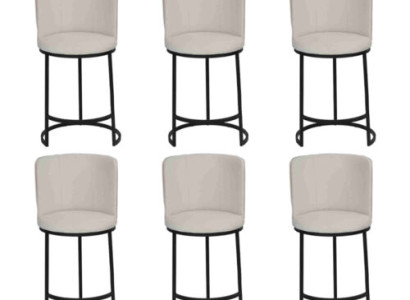 Bar stool 6x bar chair stylish Barfurniture Stool design steel feet new