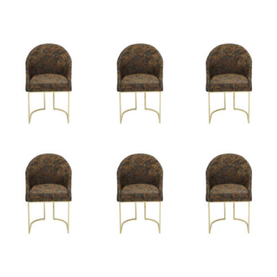 Modern Dining room Chairs Living room luxurious Multicolored 6x Chairs Metal new