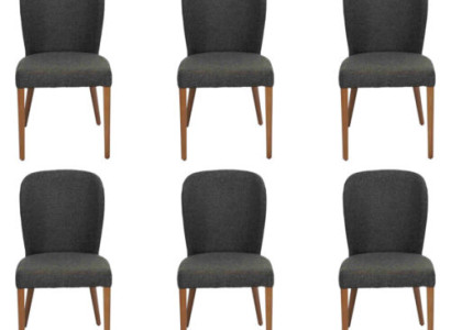Armchair new Upholstery Modern Wood 6x Chairs Luxury Upholstery Design Chair