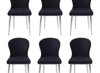 Group Suite Chairs 6x Chair Set Textile Upholstery Seat Dining room new