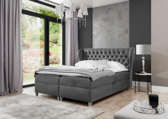 Luxury Design Box Spring Bed Bedroom Upholstered bed Modern Furniture Chesterfield