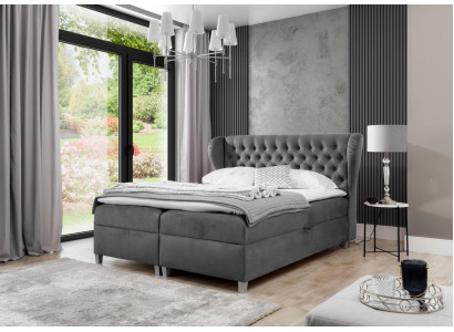 Luxury Design Box Spring Bed Bedroom Upholstered bed Modern Furniture Chesterfield